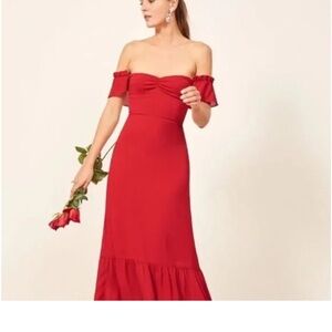 Reformation Butterfly Dress in Red size 2 xs s